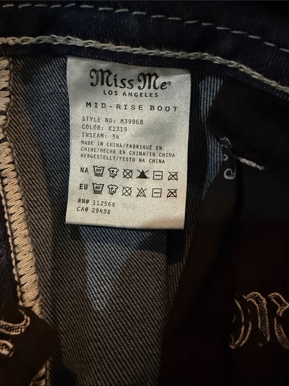Miss Me Dark Blue Bootcut Jeans - Picture 4 of 4